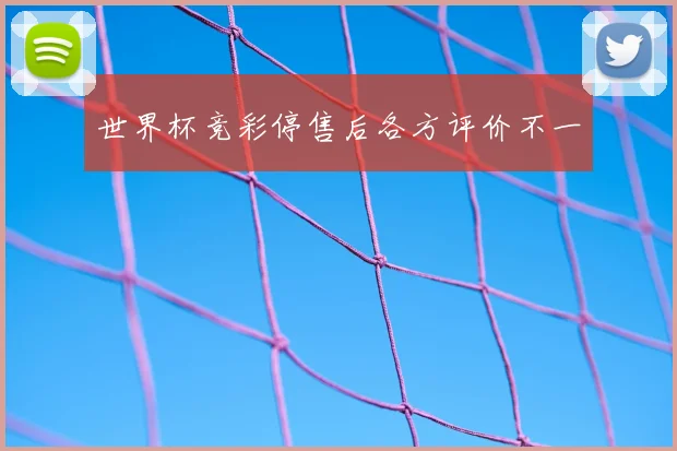 世界杯竞彩停售后各方评价不一