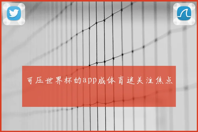 可压世界杯的app成体育迷关注焦点
