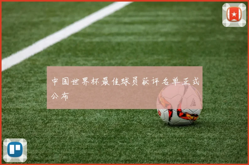中国世界杯最佳球员获评名单正式公布